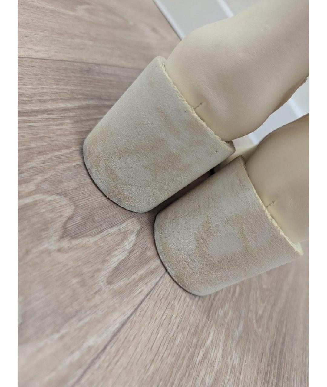 MM6 MAISON MARGIELA Белые кожаные сапоги, фото 5