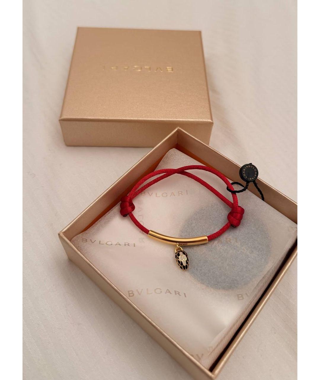 BVLGARI Бордовый латунный браслет, фото 5