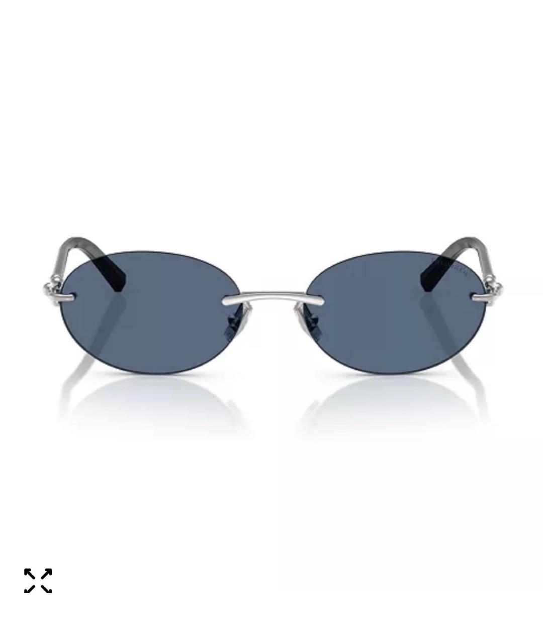 TIFFANY&CO Синие металлические солнцезащитные очки, фото 2