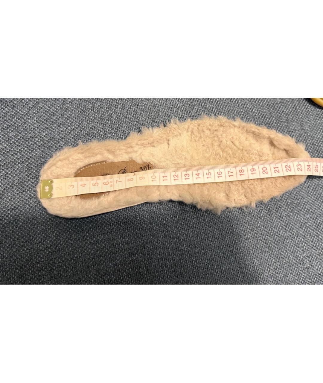 LORO PIANA Бежевые замшевые ботинки, фото 7