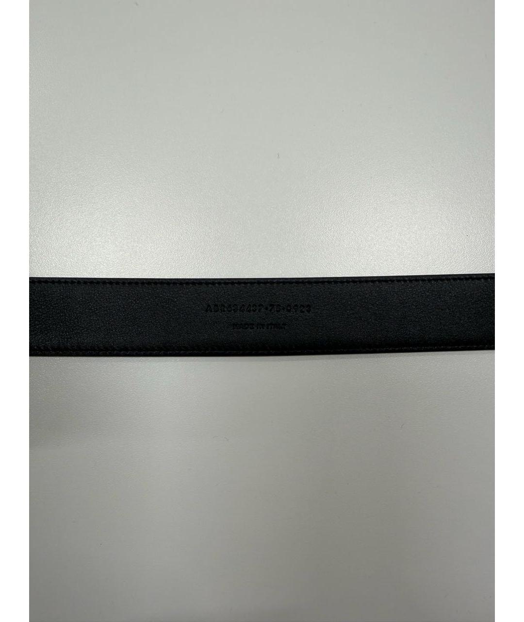 SAINT LAURENT Черный кожаный ремень, фото 3