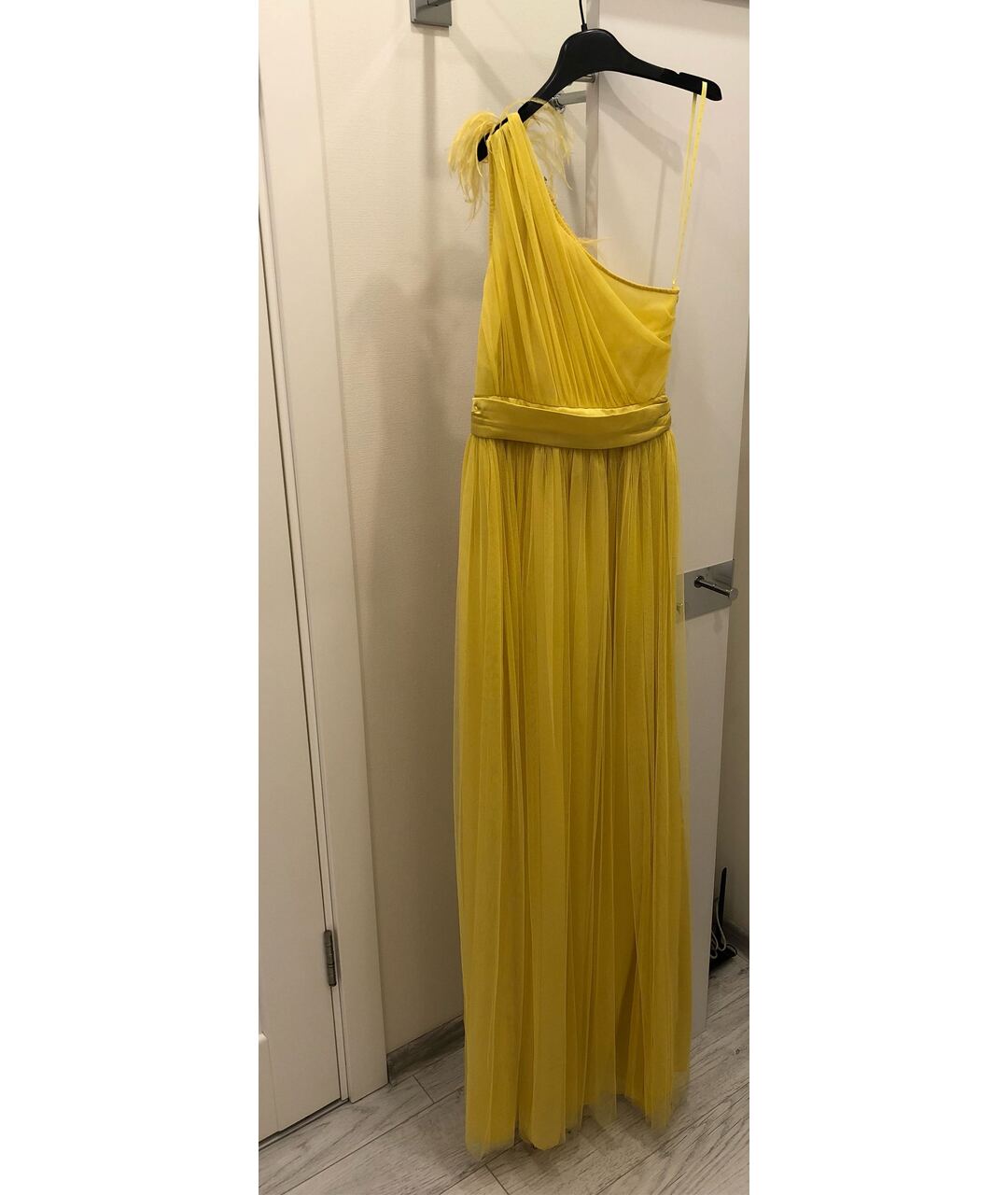 ELISABETTA FRANCHI Желтое полиамидовое вечернее платье, фото 2