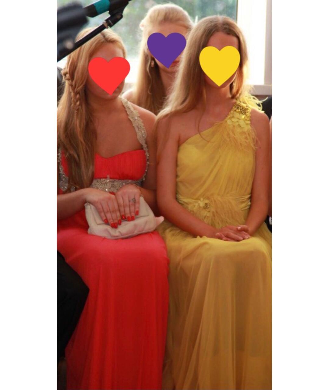 ELISABETTA FRANCHI Желтое полиамидовое вечернее платье, фото 8