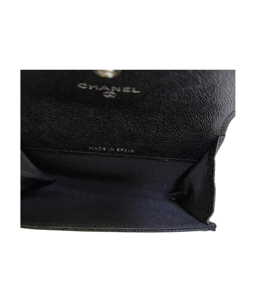 CHANEL Черный кожаный кардхолдер, фото 4