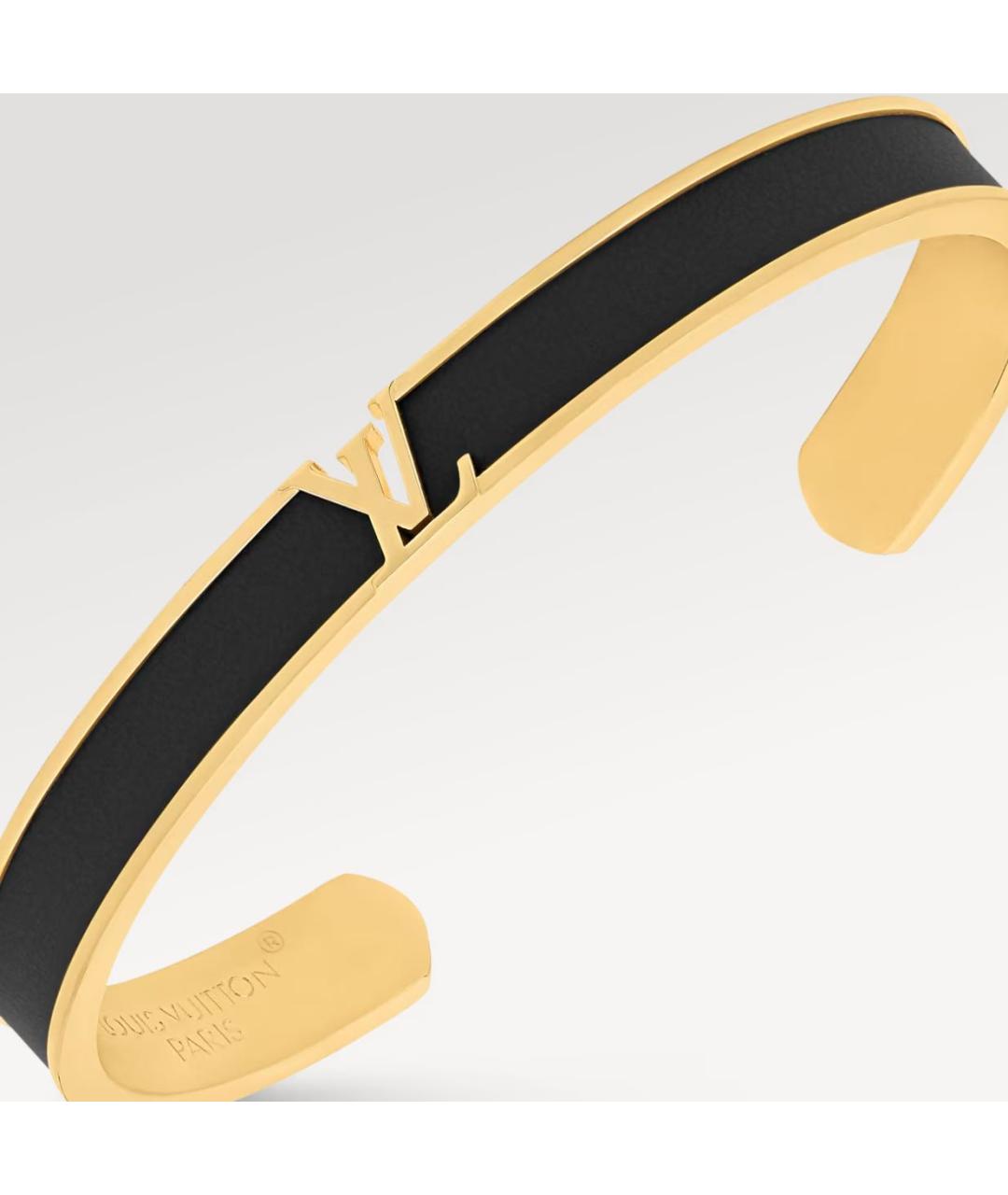LOUIS VUITTON Черный металлический браслет, фото 3