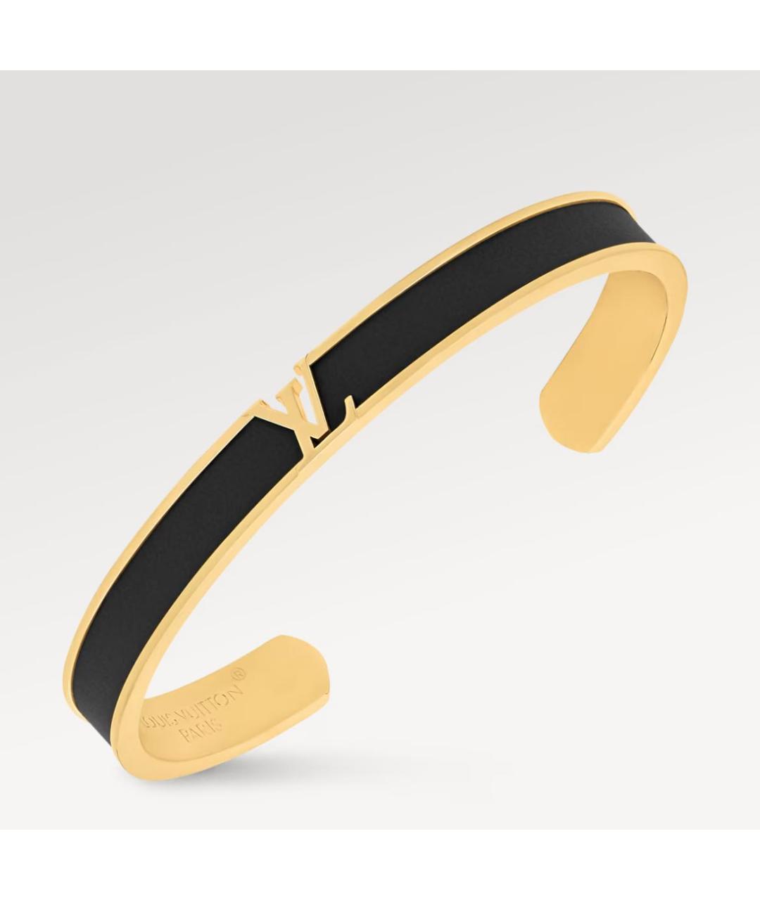 LOUIS VUITTON Черный металлический браслет, фото 2