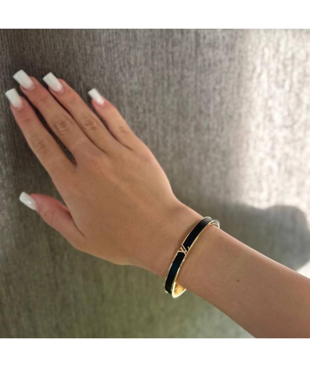 LOUIS VUITTON Черный металлический браслет, фото 7