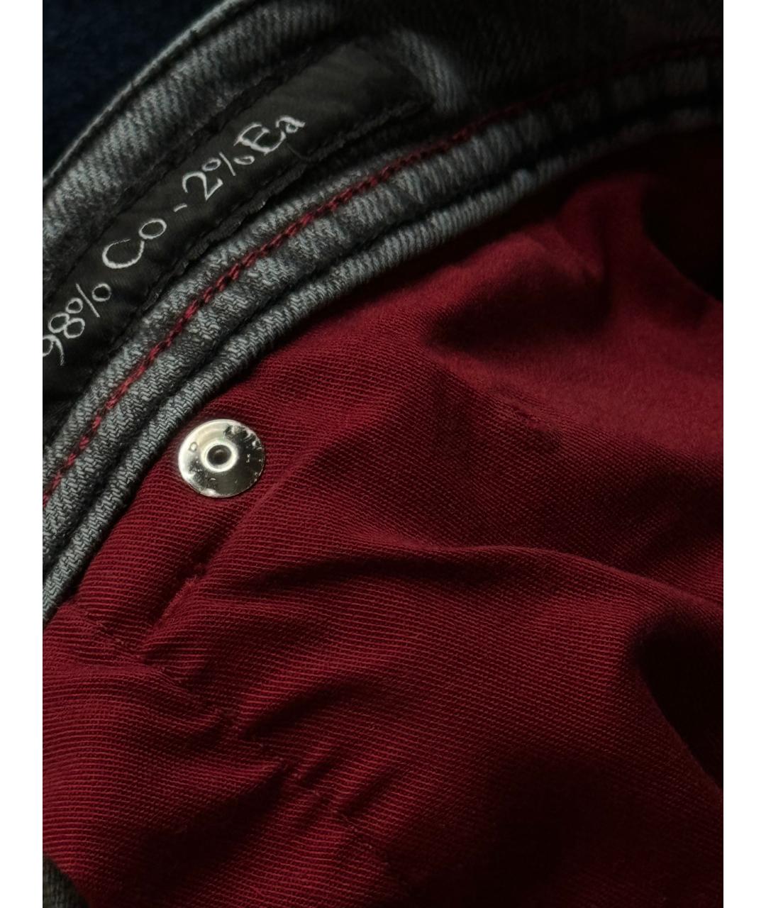 KITON Серые хлопковые прямые джинсы, фото 4