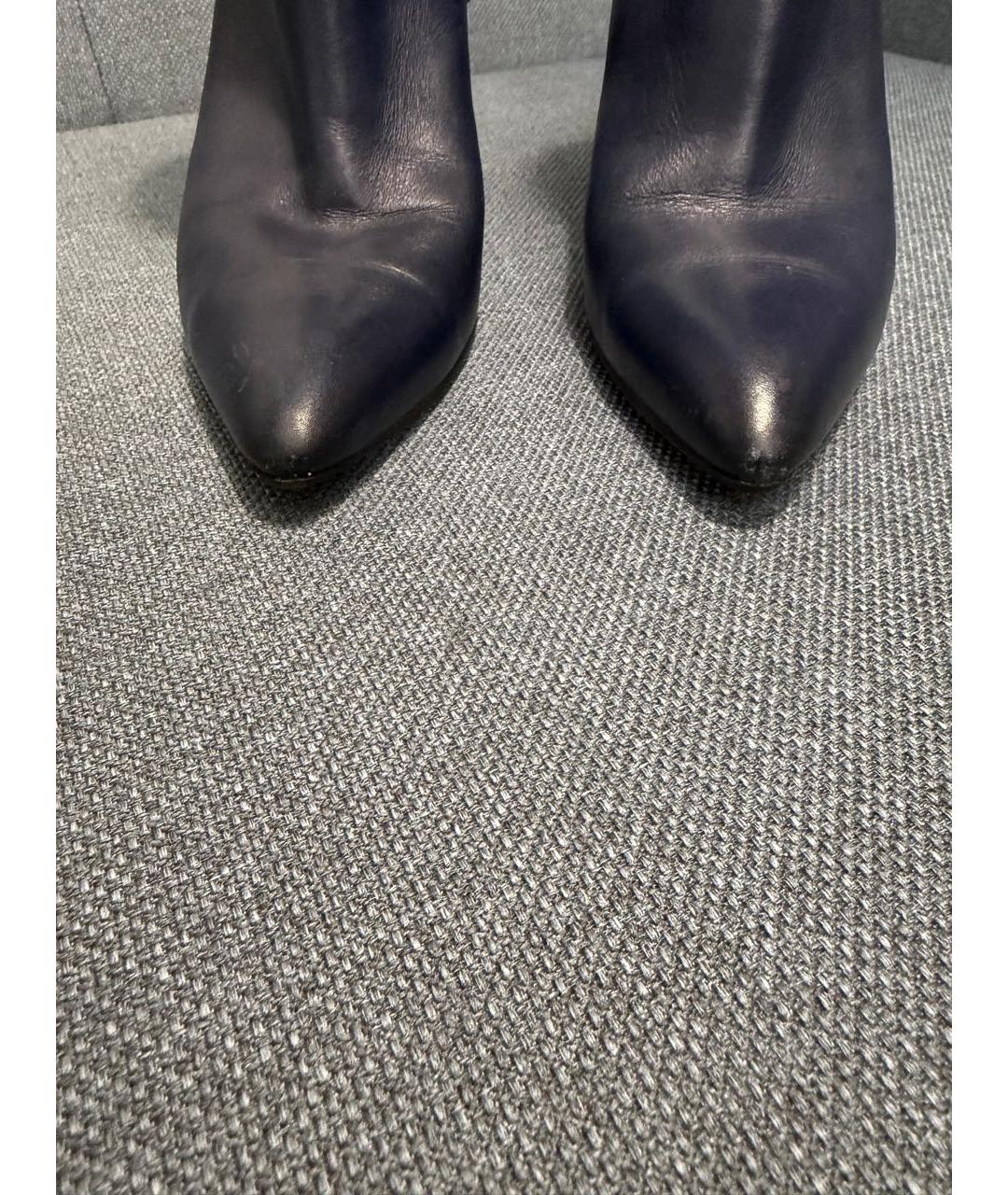 HERMES Синие кожаные ботильоны, фото 8