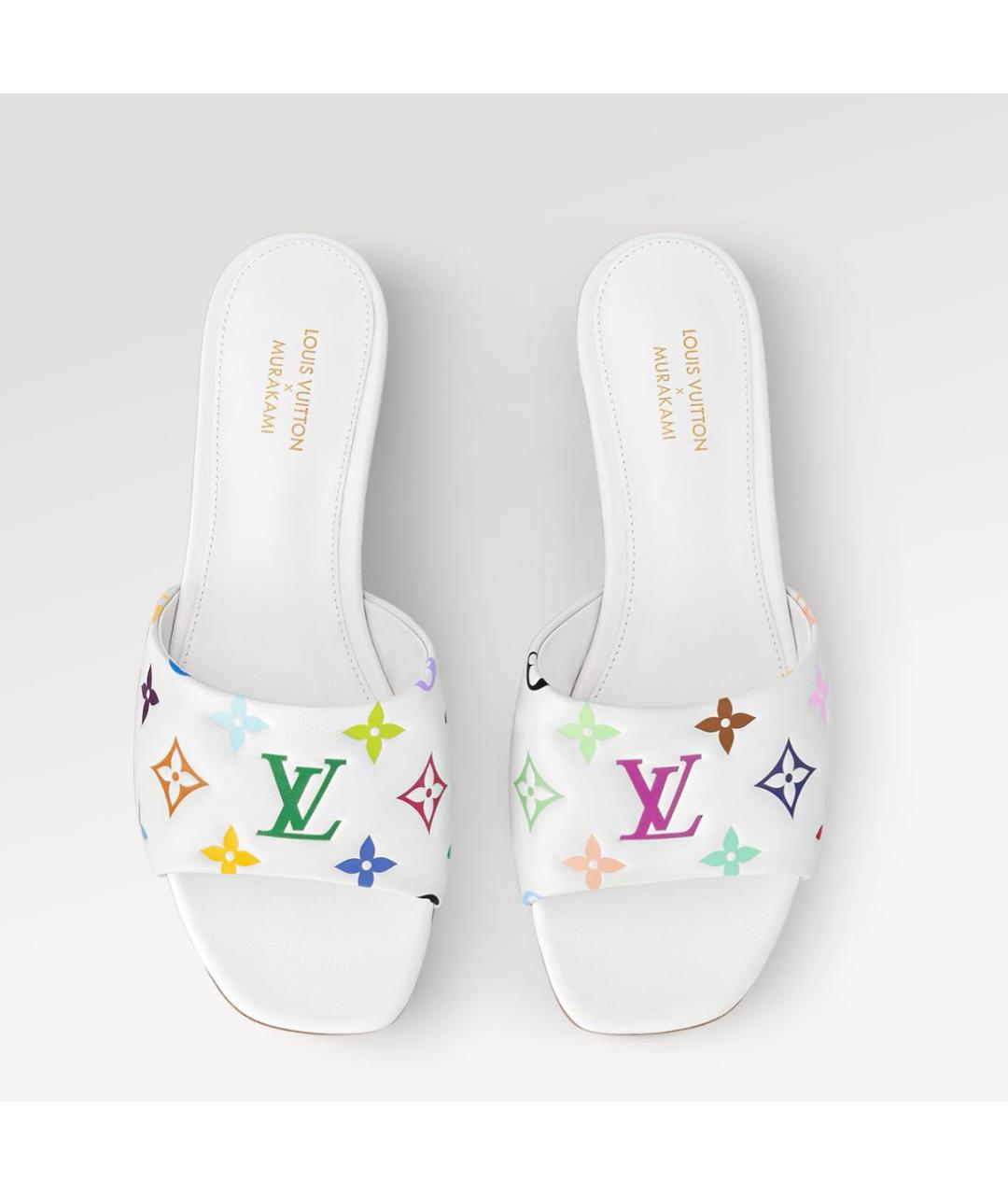 LOUIS VUITTON Мульти кожаные шлепанцы, фото 3