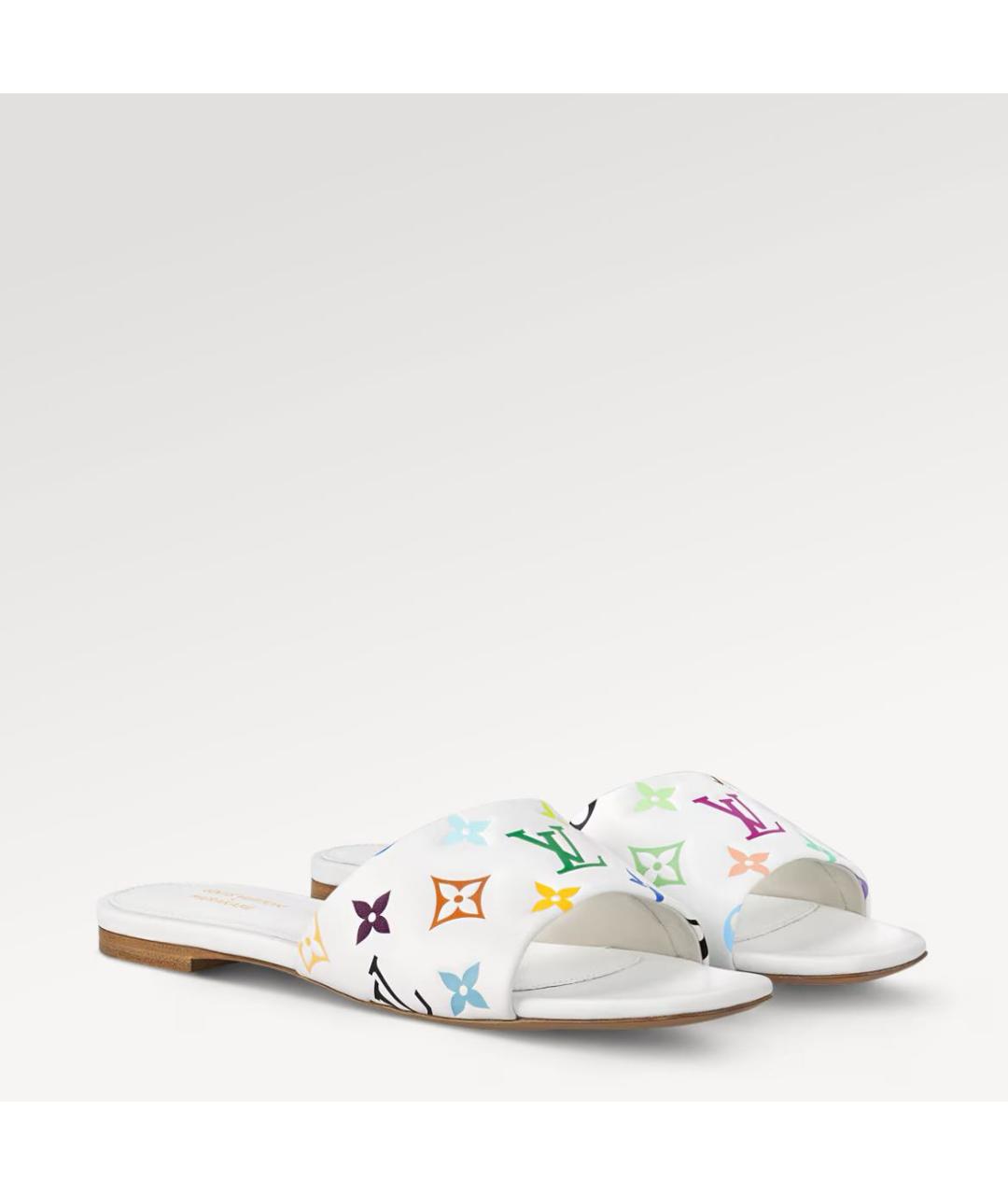 LOUIS VUITTON Мульти кожаные шлепанцы, фото 2