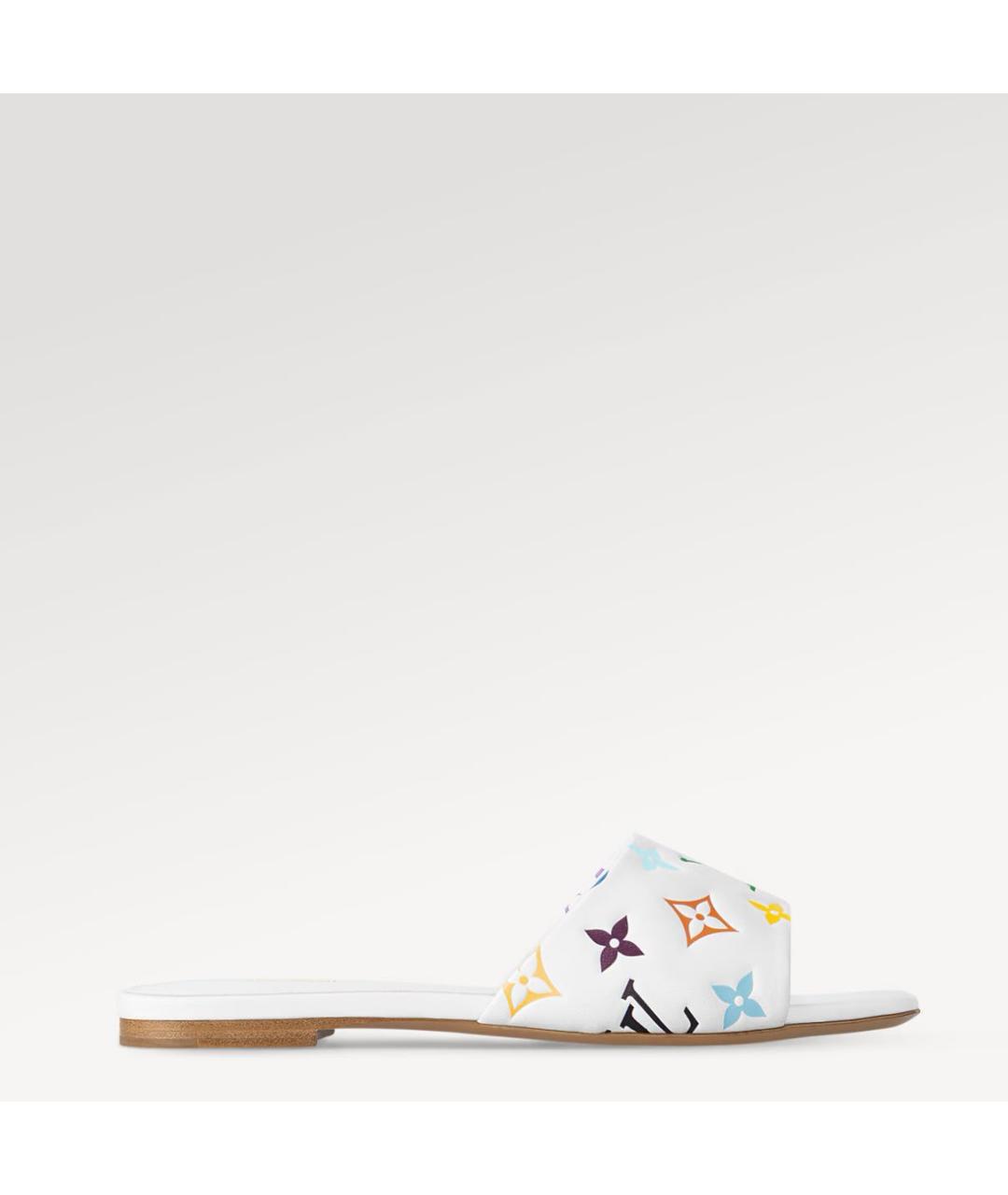 LOUIS VUITTON Мульти кожаные шлепанцы, фото 6