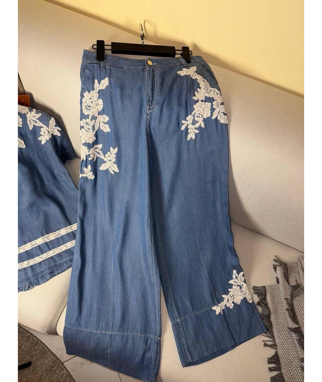 ERMANNO SCERVINO Синий хлопковый костюм с брюками, фото 3