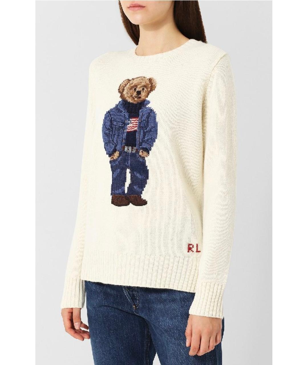 POLO RALPH LAUREN Белый шерстяной джемпер / свитер, фото 6