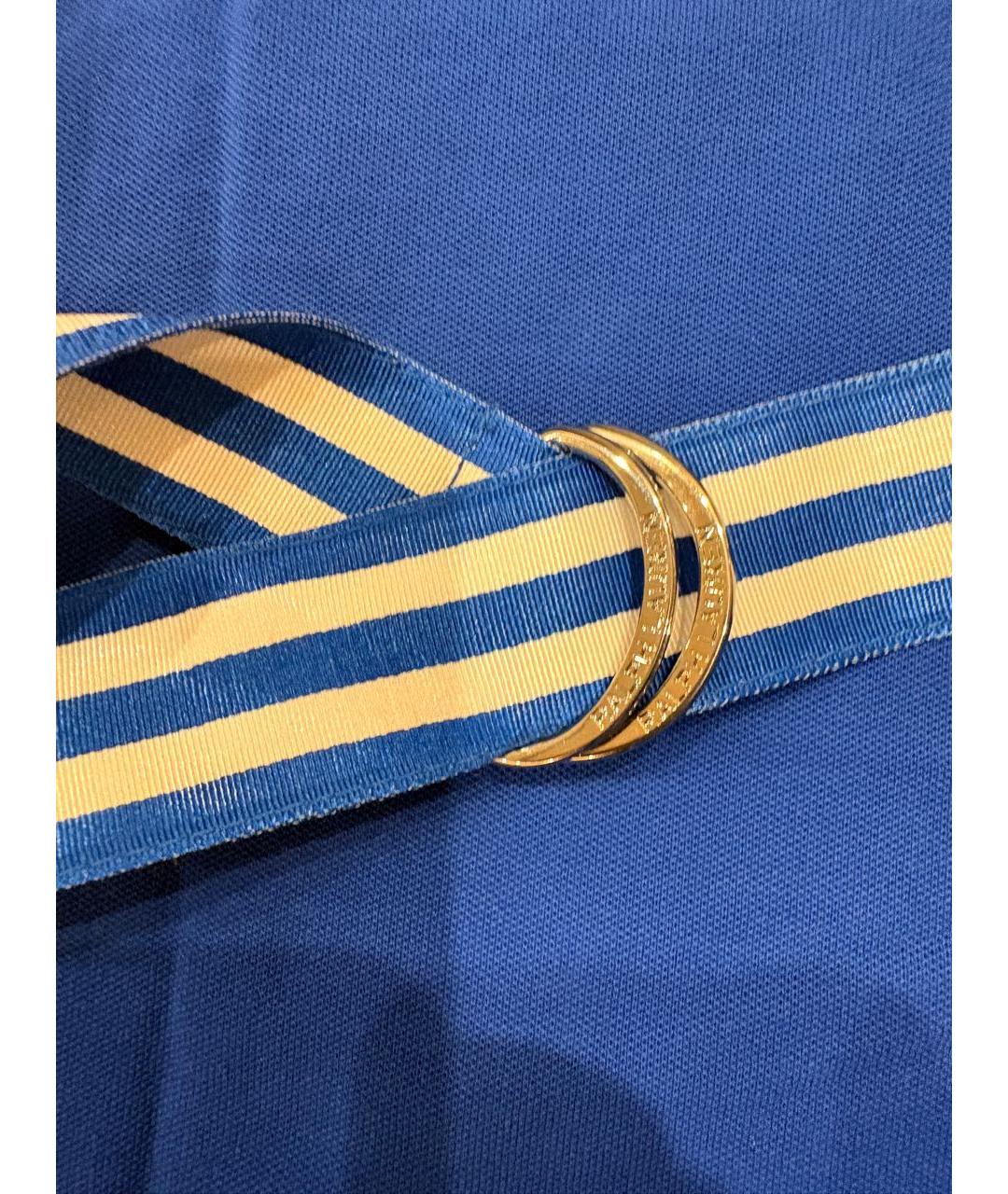 RALPH LAUREN Синее хлопковое платье, фото 4