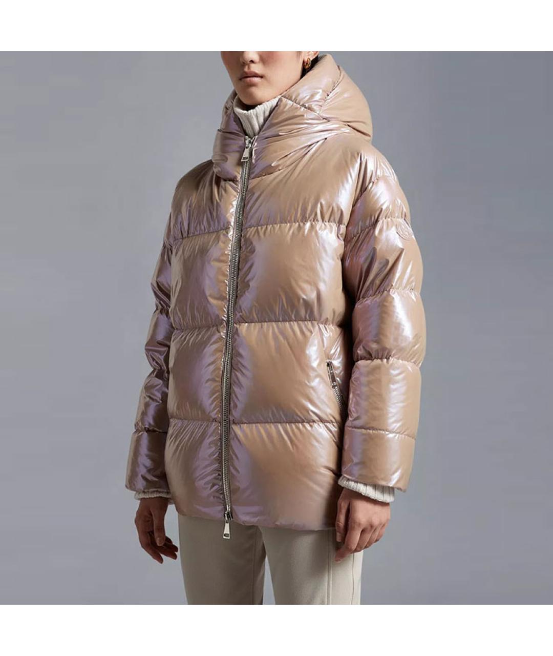 MONCLER Розовый пуховик, фото 4
