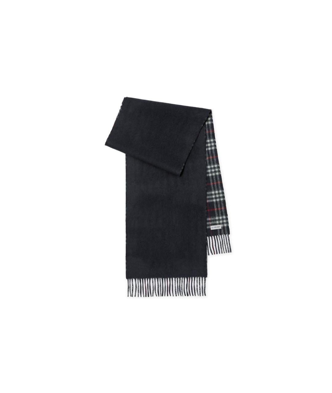 BURBERRY Темно-синий кашемировый шарф, фото 5