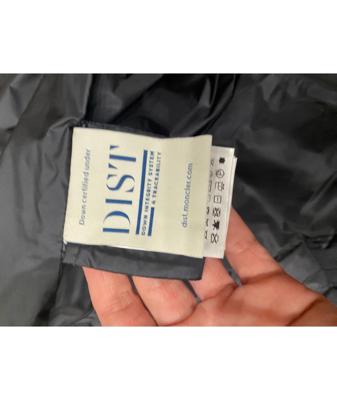 MONCLER Черное шерстяное пальто, фото 7