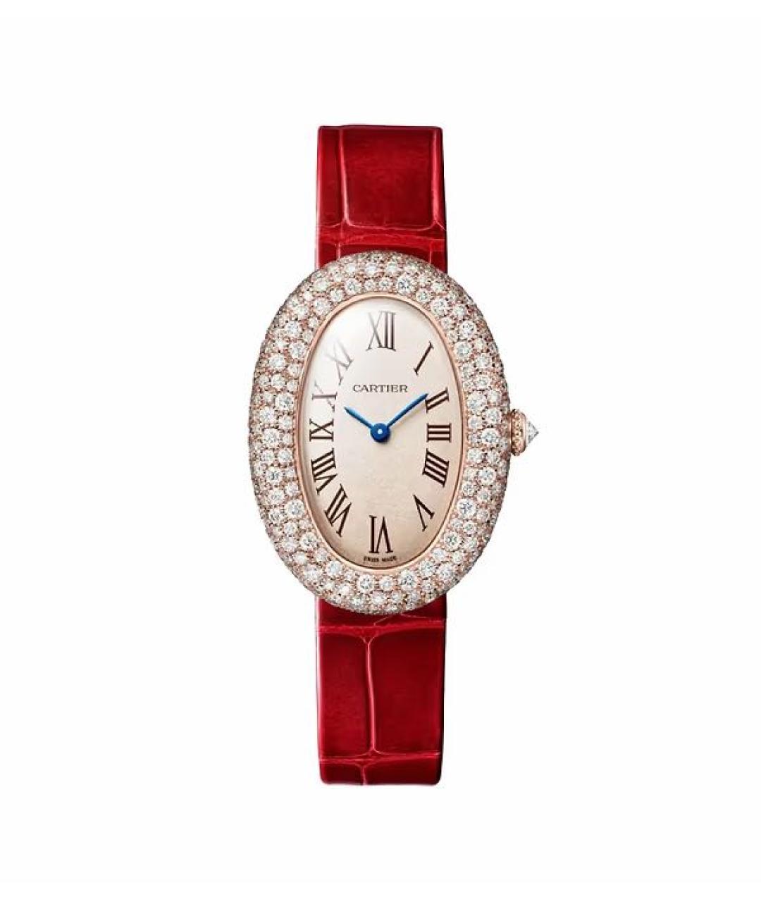 CARTIER Красные часы из розового золота, фото 4