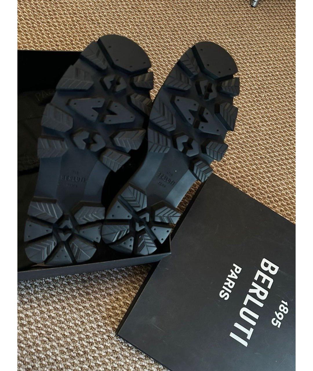 BERLUTI Черные кожаные высокие ботинки, фото 6