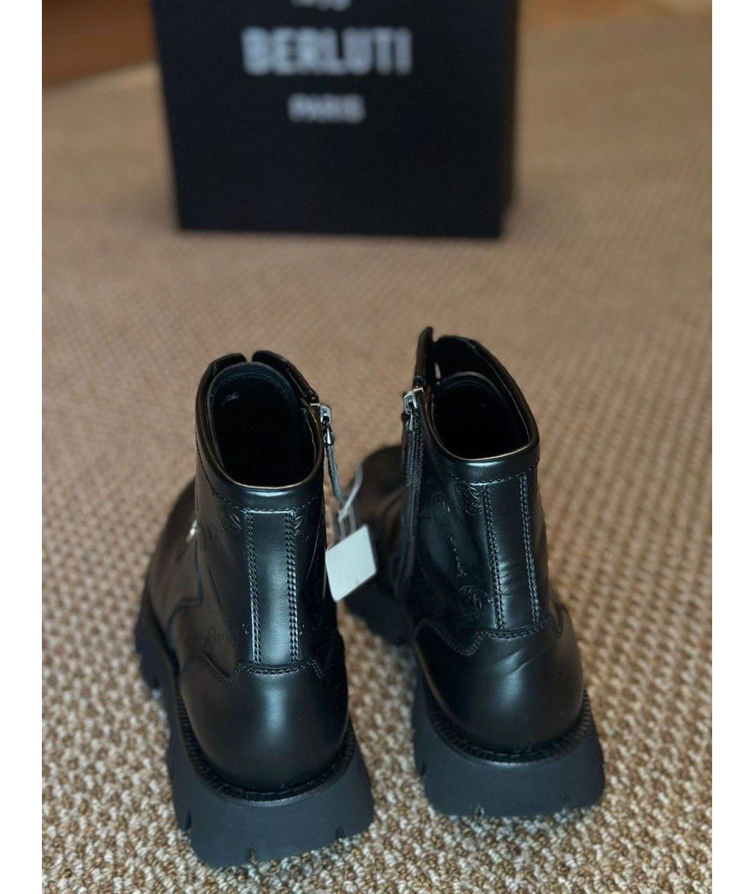 BERLUTI Черные кожаные высокие ботинки, фото 5