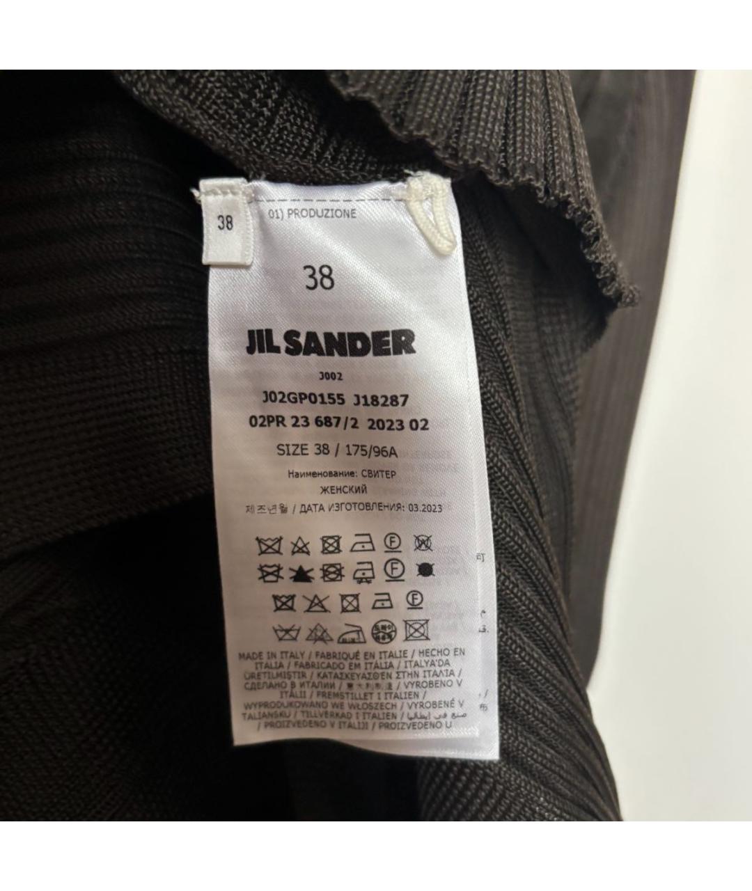 JIL SANDER Черная вискозная водолазка, фото 5