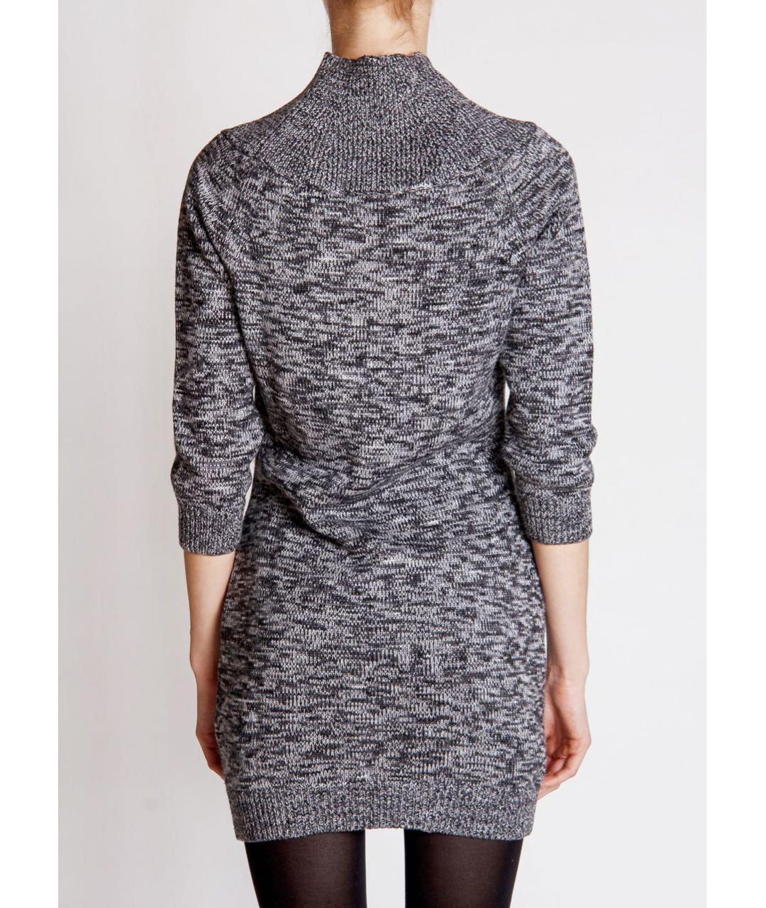 DSQUARED2 Антрацитовое шерстяное повседневное платье, фото 5