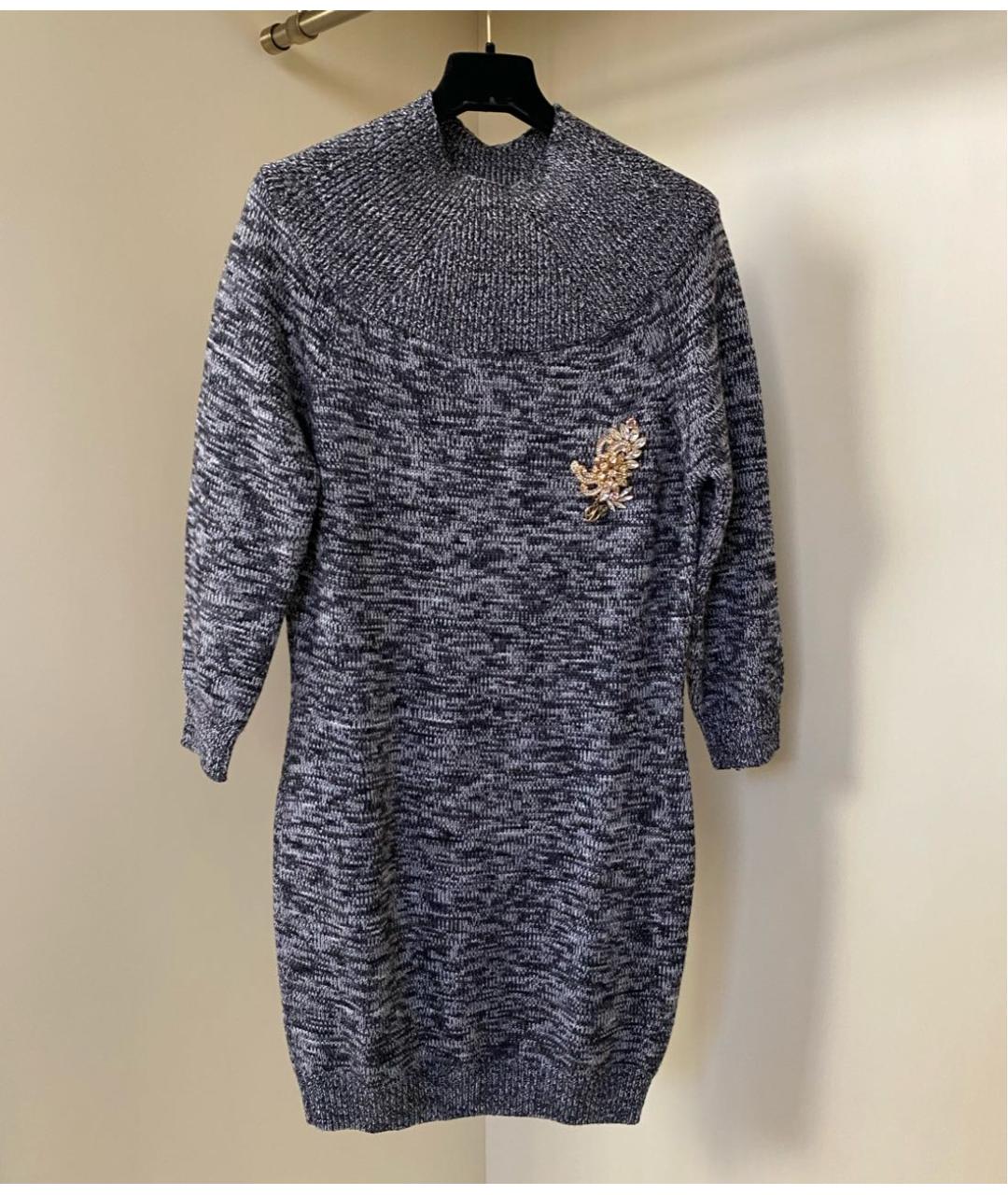 DSQUARED2 Антрацитовое шерстяное повседневное платье, фото 6