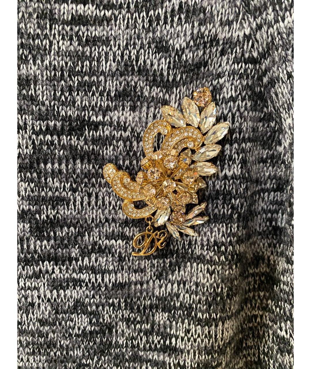 DSQUARED2 Антрацитовое шерстяное повседневное платье, фото 7