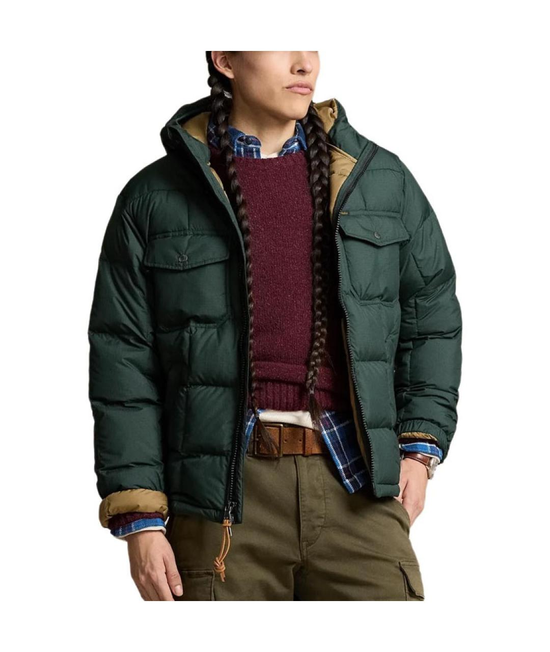 POLO RALPH LAUREN Зеленый пуховик, фото 6