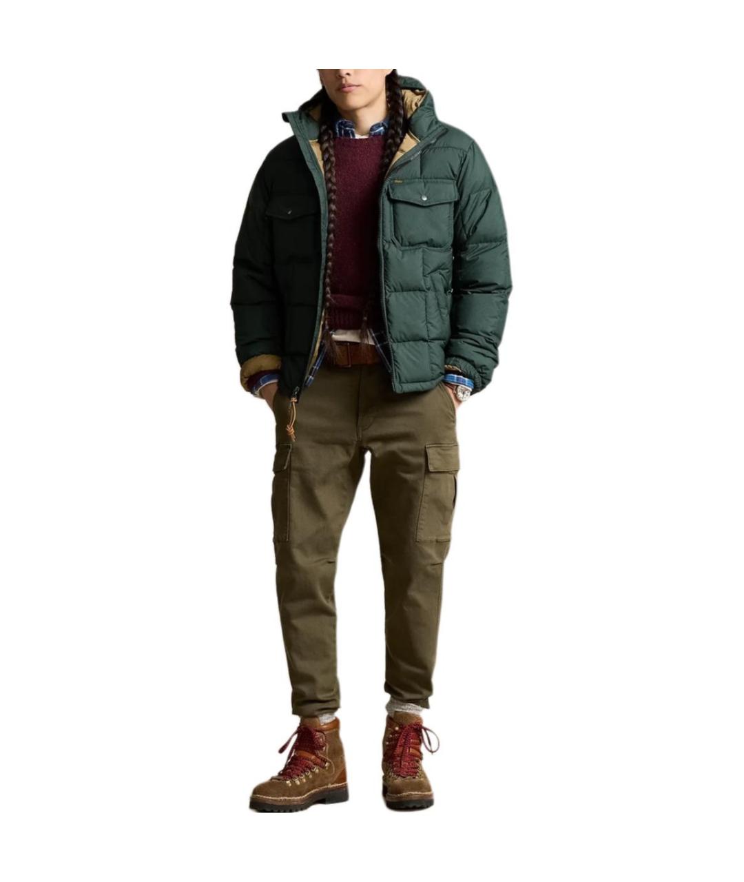 POLO RALPH LAUREN Зеленый пуховик, фото 2