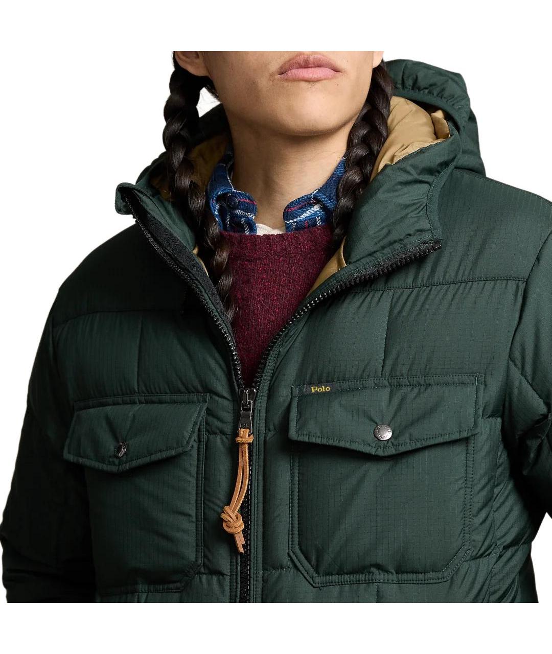 POLO RALPH LAUREN Зеленый пуховик, фото 4