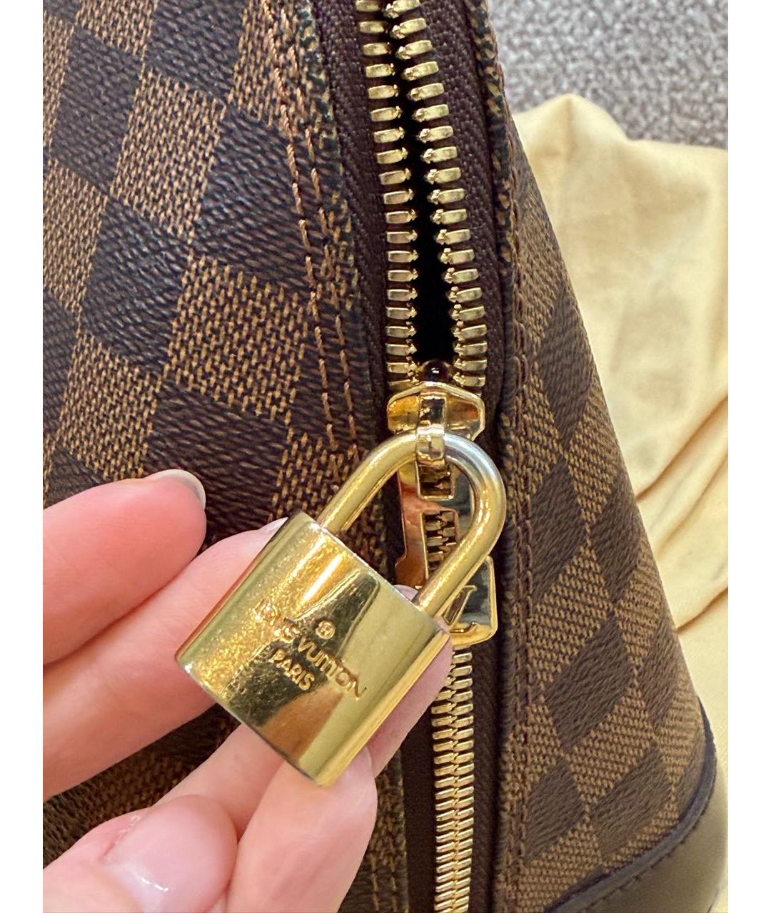 LOUIS VUITTON Коричневая сумка с короткими ручками, фото 6