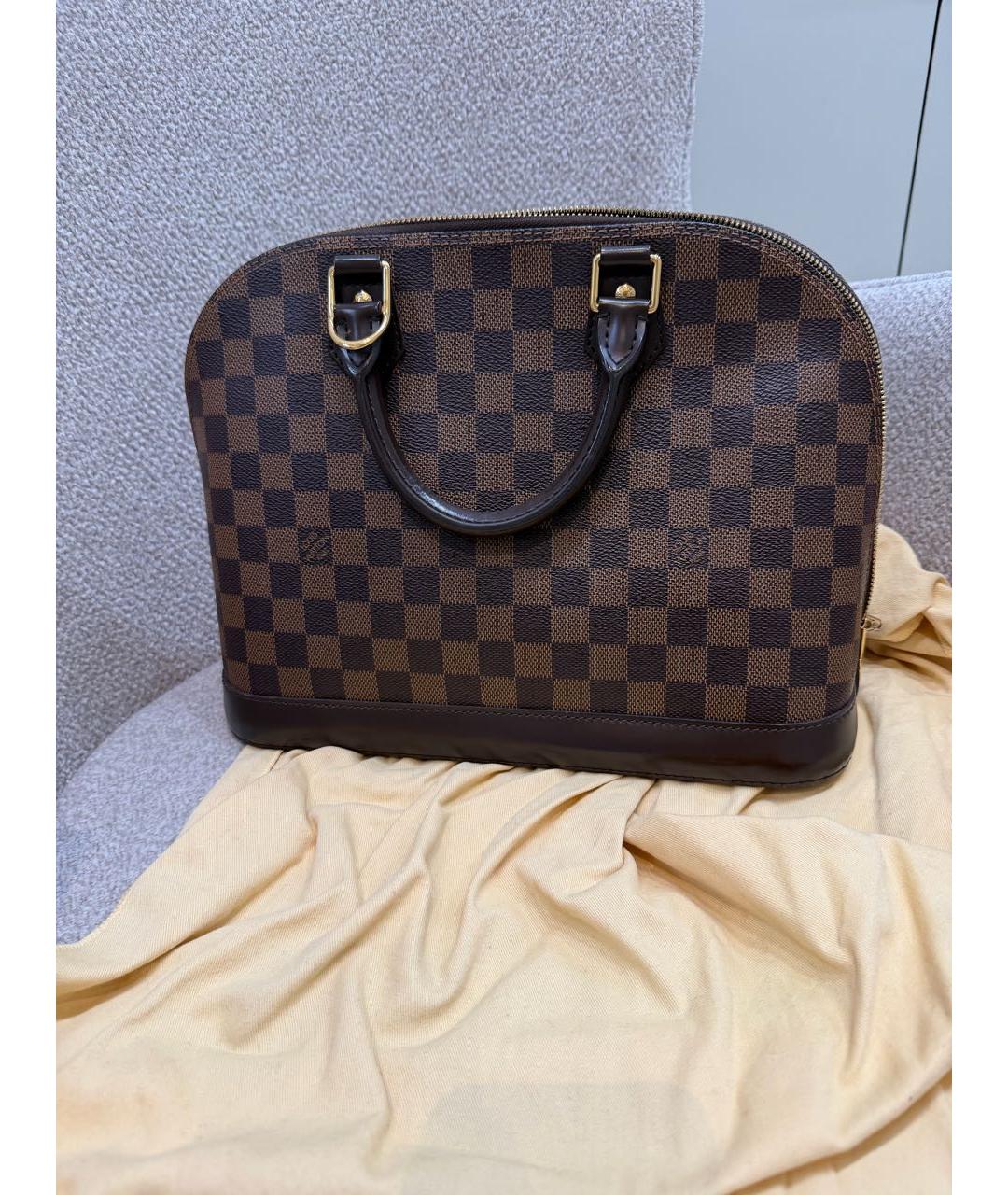 LOUIS VUITTON Коричневая сумка с короткими ручками, фото 3