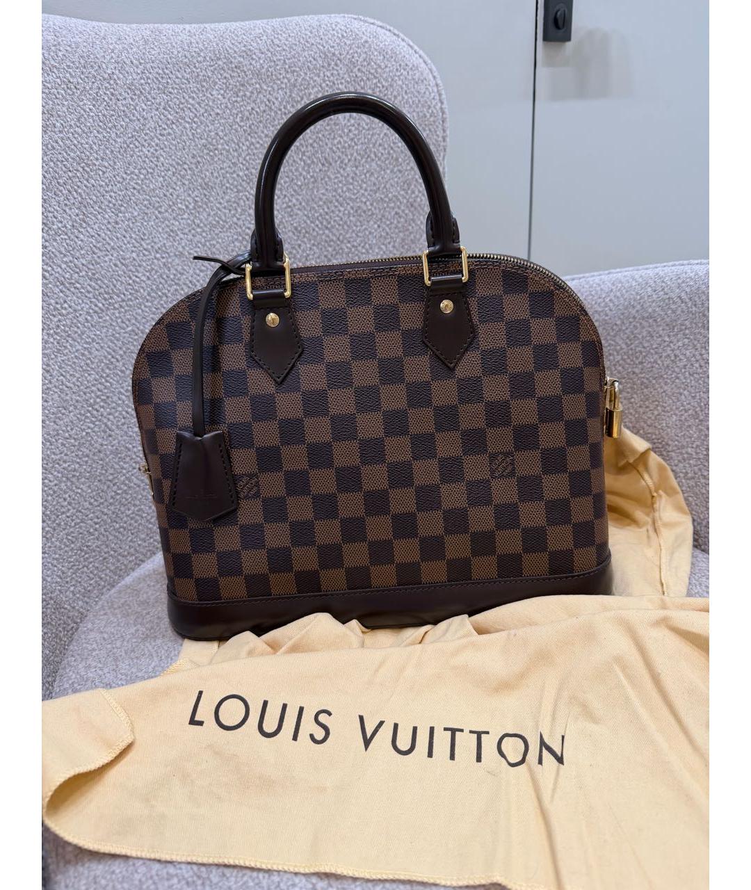 LOUIS VUITTON Коричневая сумка с короткими ручками, фото 8