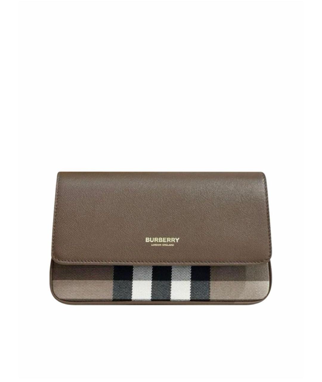 BURBERRY Коричневая кожаная сумка через плечо, фото 5