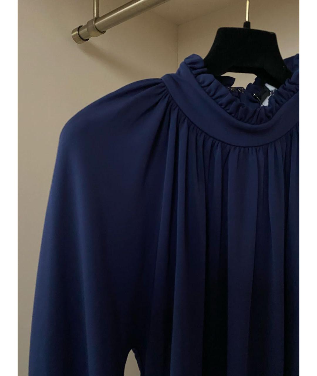 DSQUARED2 Темно-синее вискозное коктейльное платье, фото 2