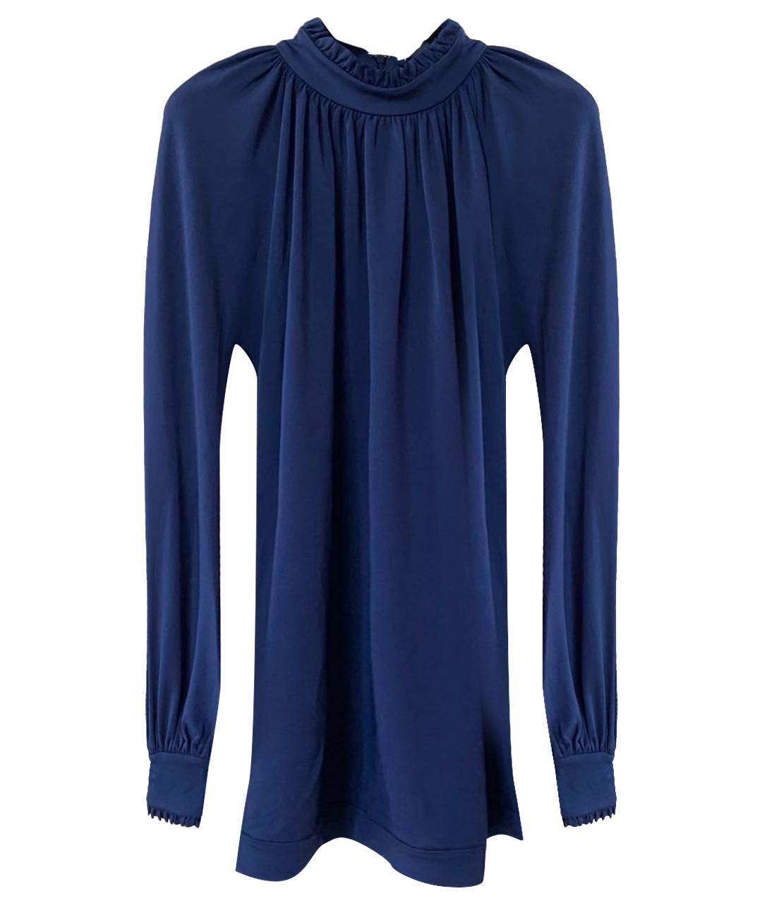 DSQUARED2 Темно-синее вискозное коктейльное платье, фото 1