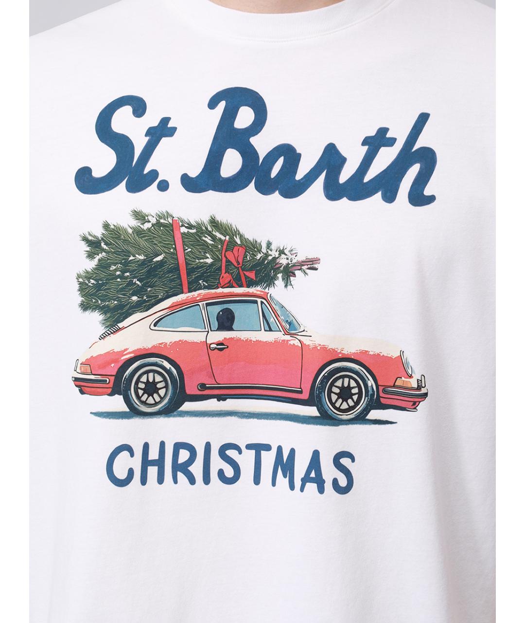 MC2 SAINT BARTH Белая хлопковая футболка, фото 5