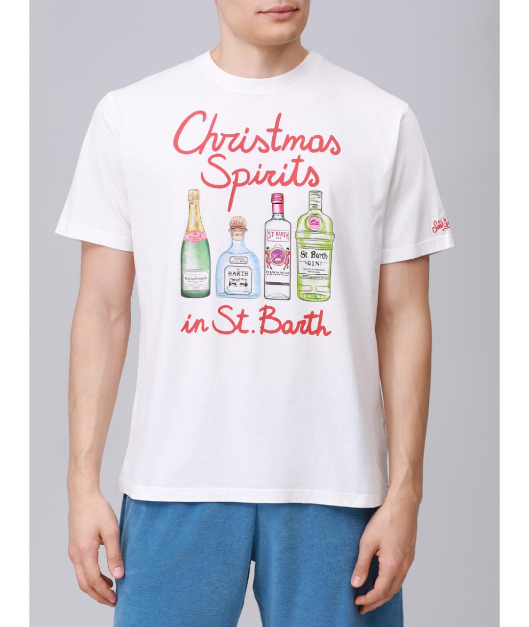 MC2 SAINT BARTH Белая хлопковая футболка, фото 4
