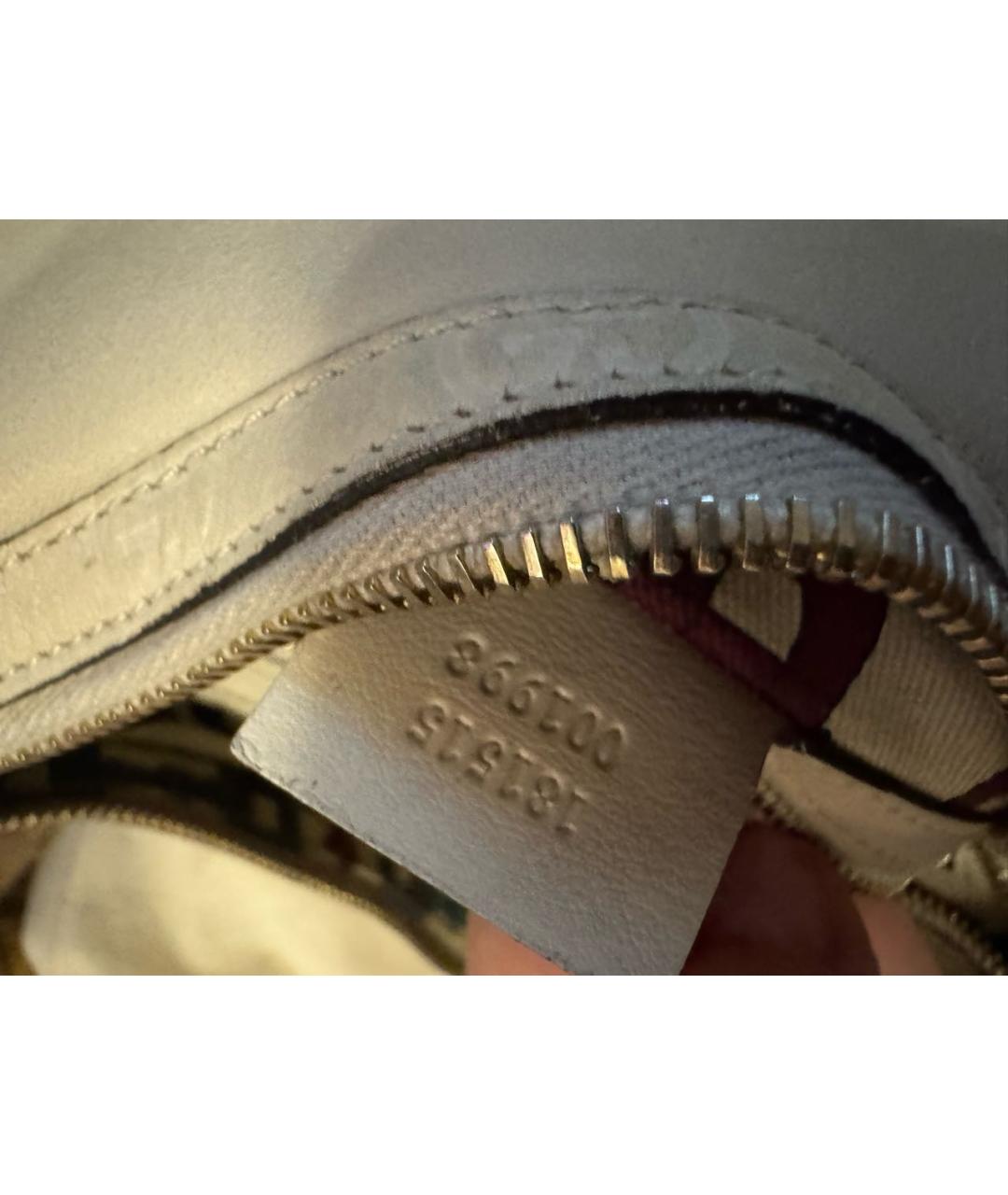 GUCCI Бежевая кожаная сумка с короткими ручками, фото 7