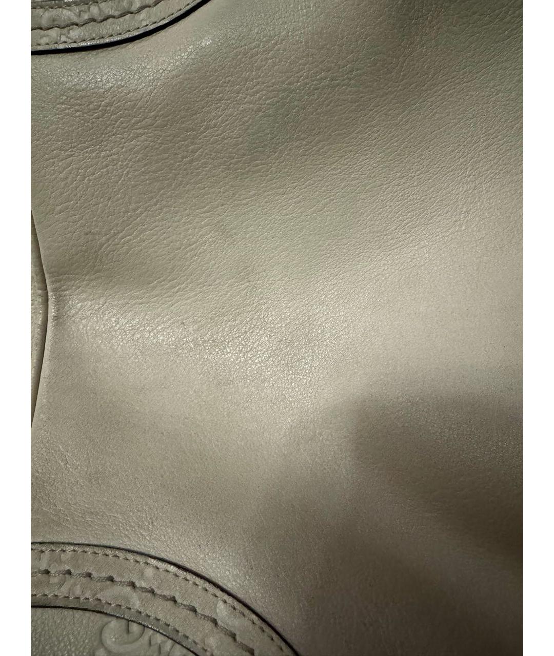 GUCCI Бежевая кожаная сумка с короткими ручками, фото 4