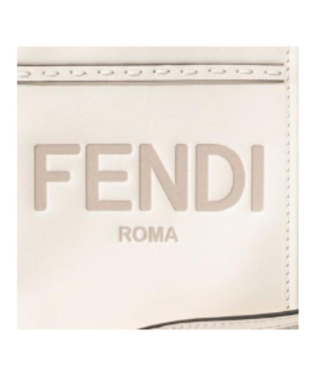 FENDI Белая кожаная сумка через плечо, фото 6