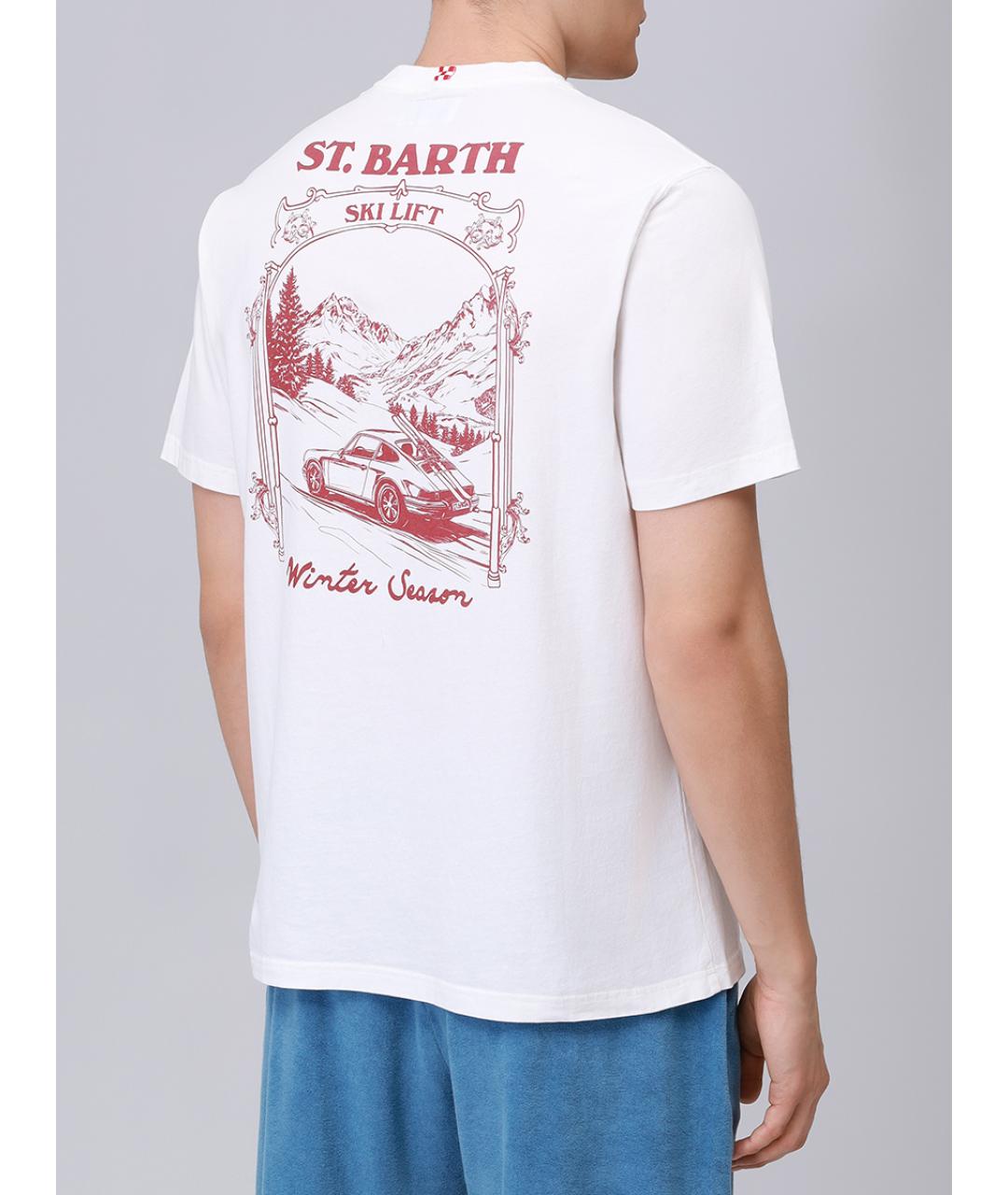 MC2 SAINT BARTH Белая хлопковая футболка, фото 3