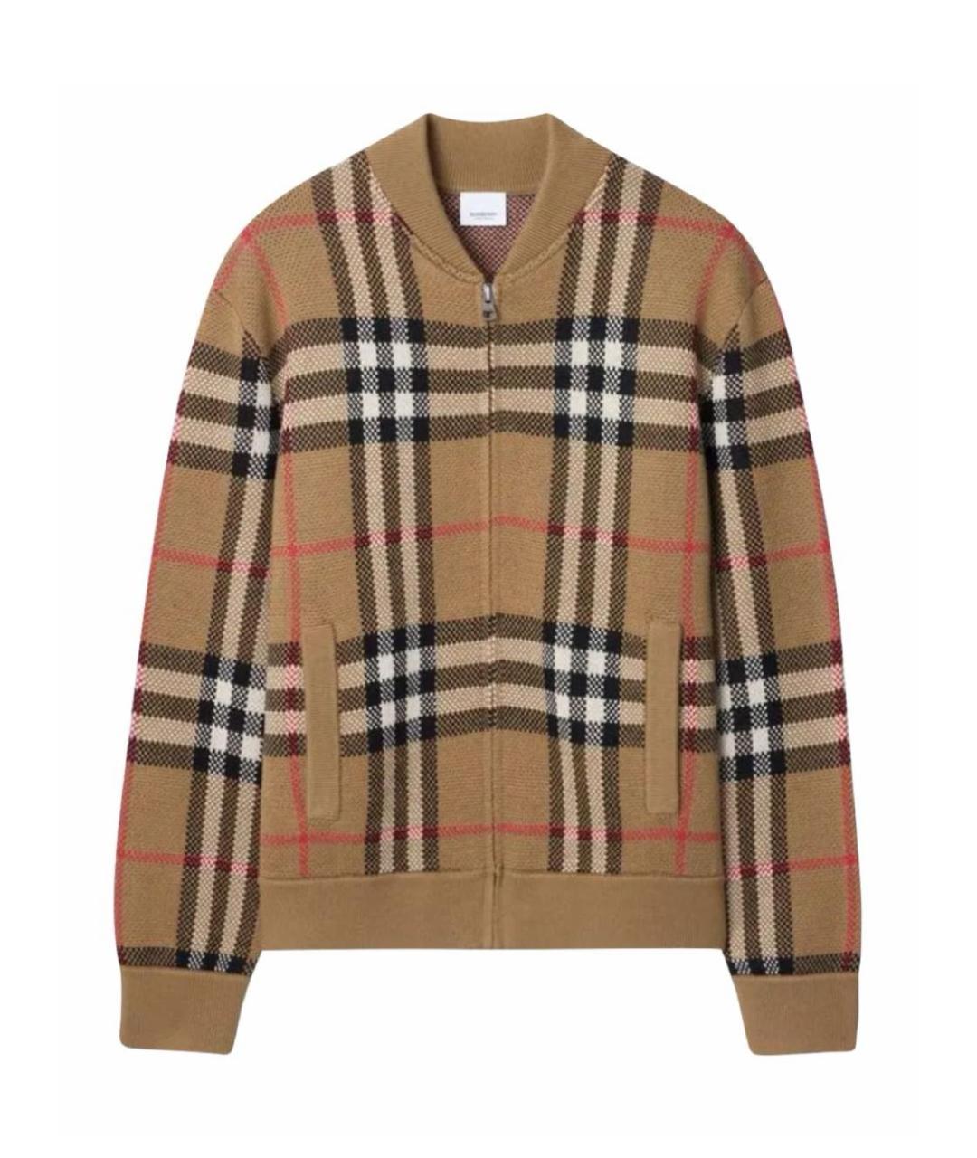 BURBERRY Бежевый шерстяной кардиган, фото 5