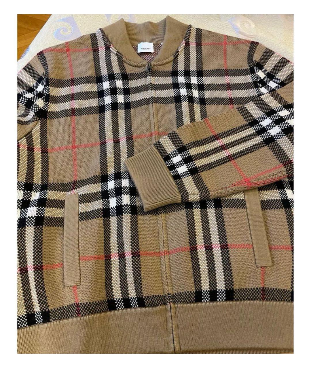 BURBERRY Бежевый шерстяной кардиган, фото 2