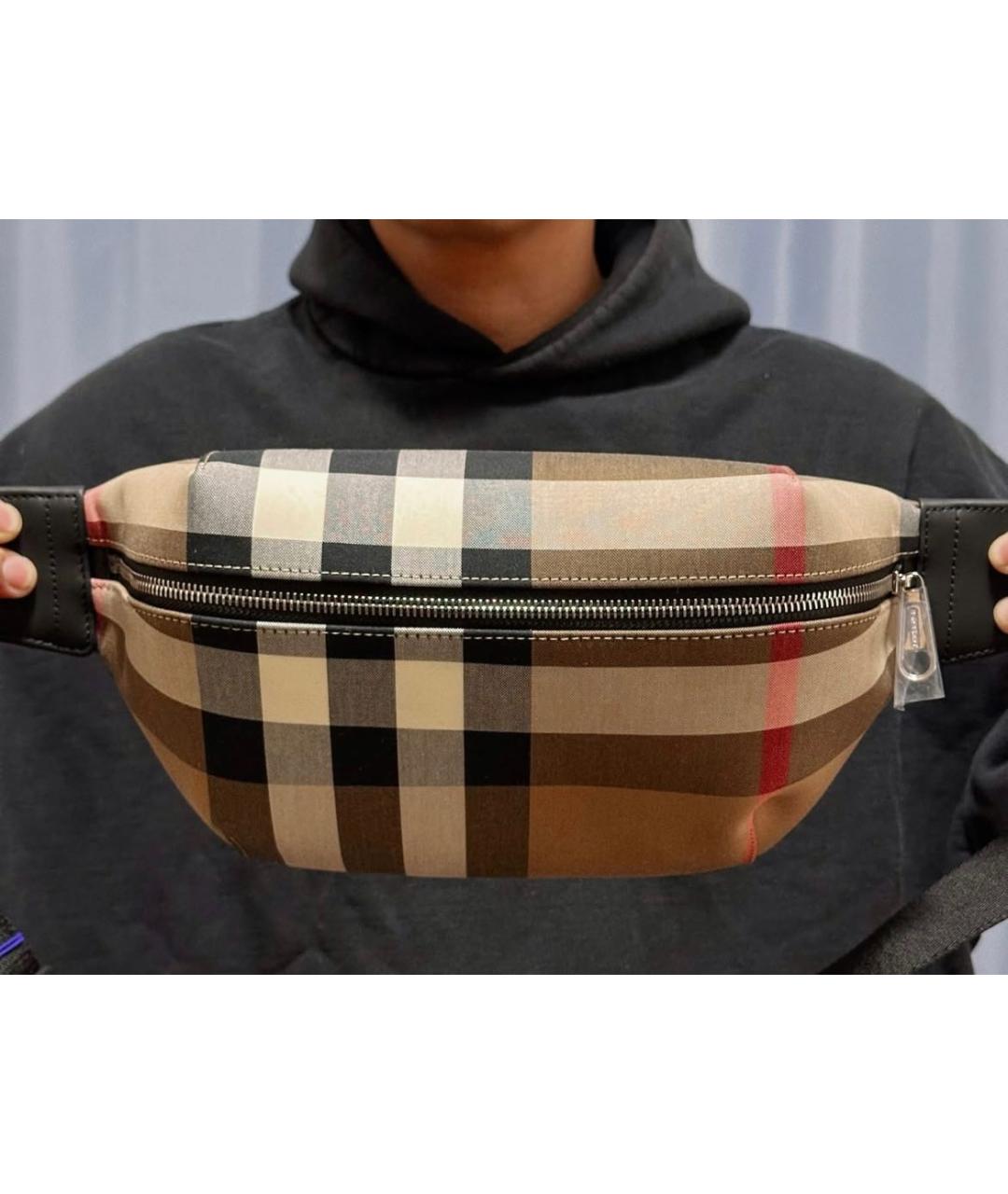 BURBERRY Коричневая поясная сумка, фото 5