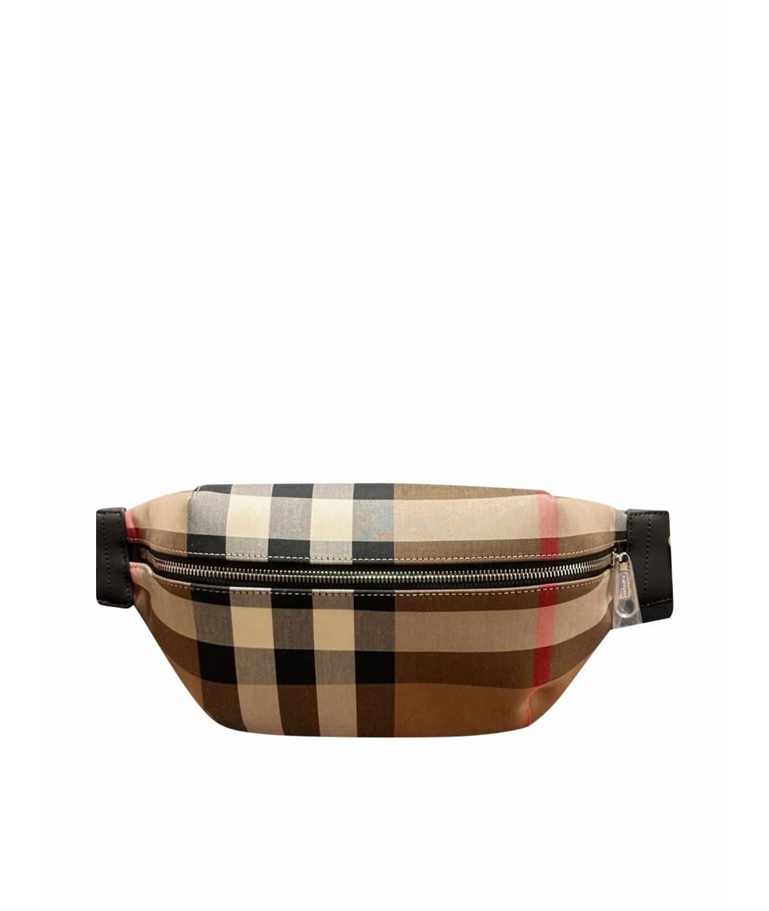 BURBERRY Коричневая поясная сумка, фото 1