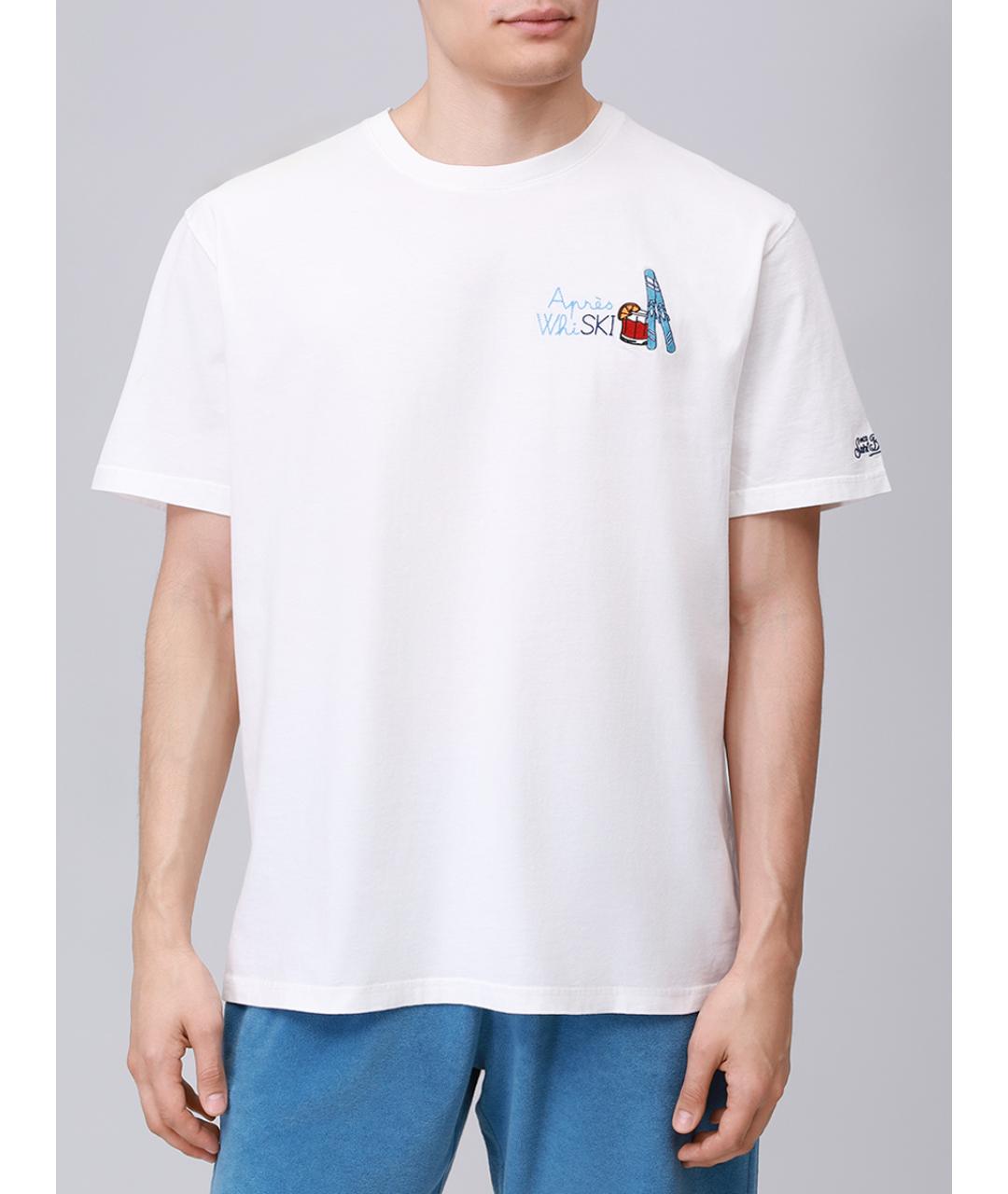 MC2 SAINT BARTH Белая хлопковая футболка, фото 4