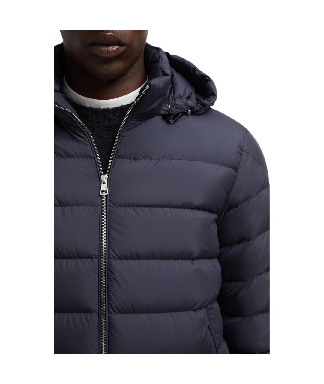 MONCLER Темно-синий пуховик, фото 5